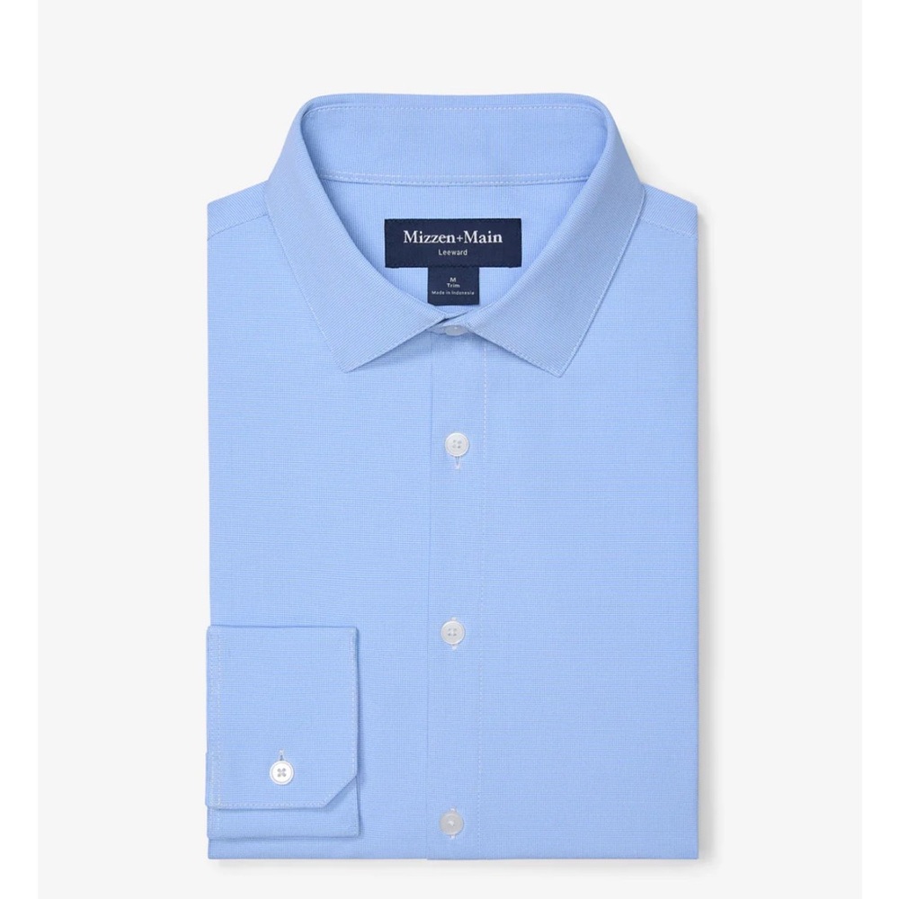 NWT Mizzen+Main Sky Blue Dress Shirt